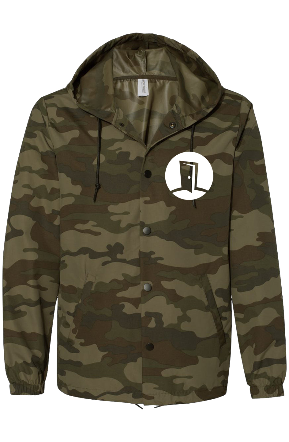 Forest Camo Water-Resistant Windbreaker